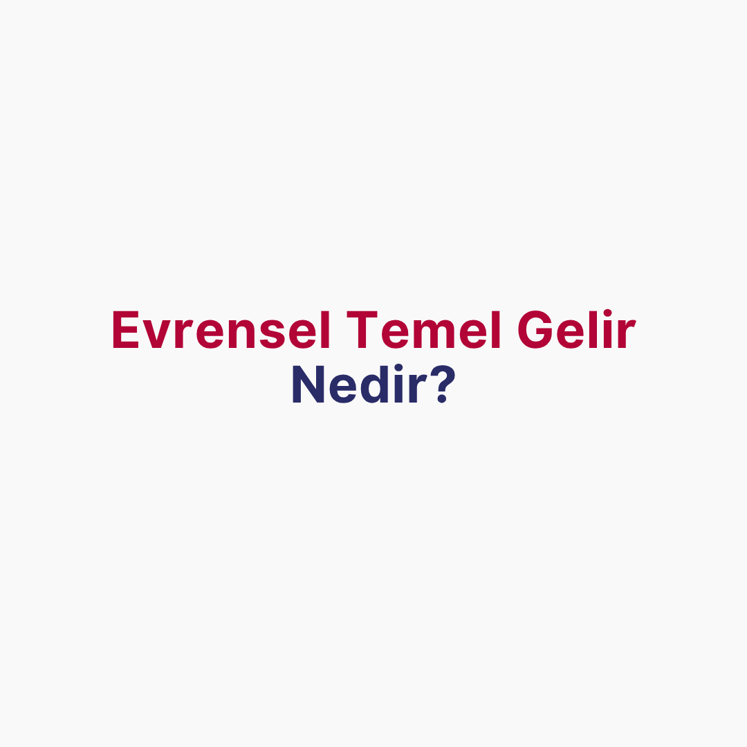 Evrensel Temel Gelir (Universal Basic Income) Nedir?