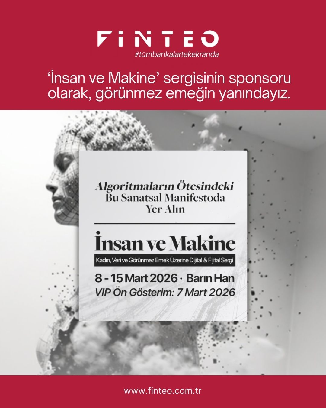 Finteo, "İnsan ve Makine" Sergisinin Destekçileri Arasında Yer Alıyor