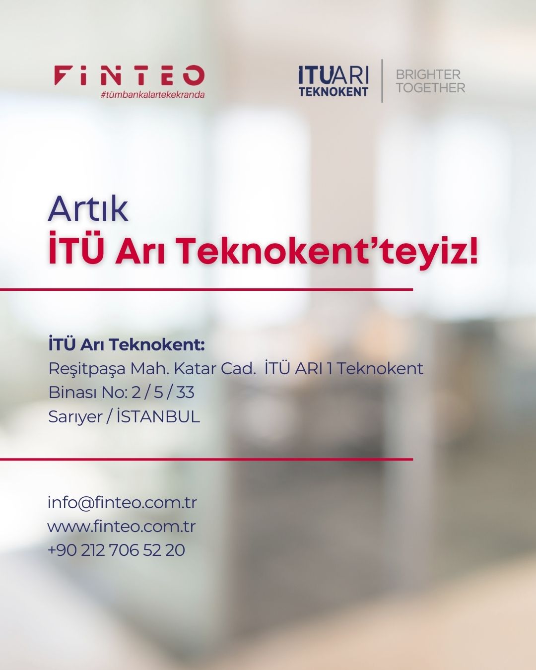 Finteo, İTÜ ARI Teknokent Portföy Şirketleri Arasında Yerini Aldı