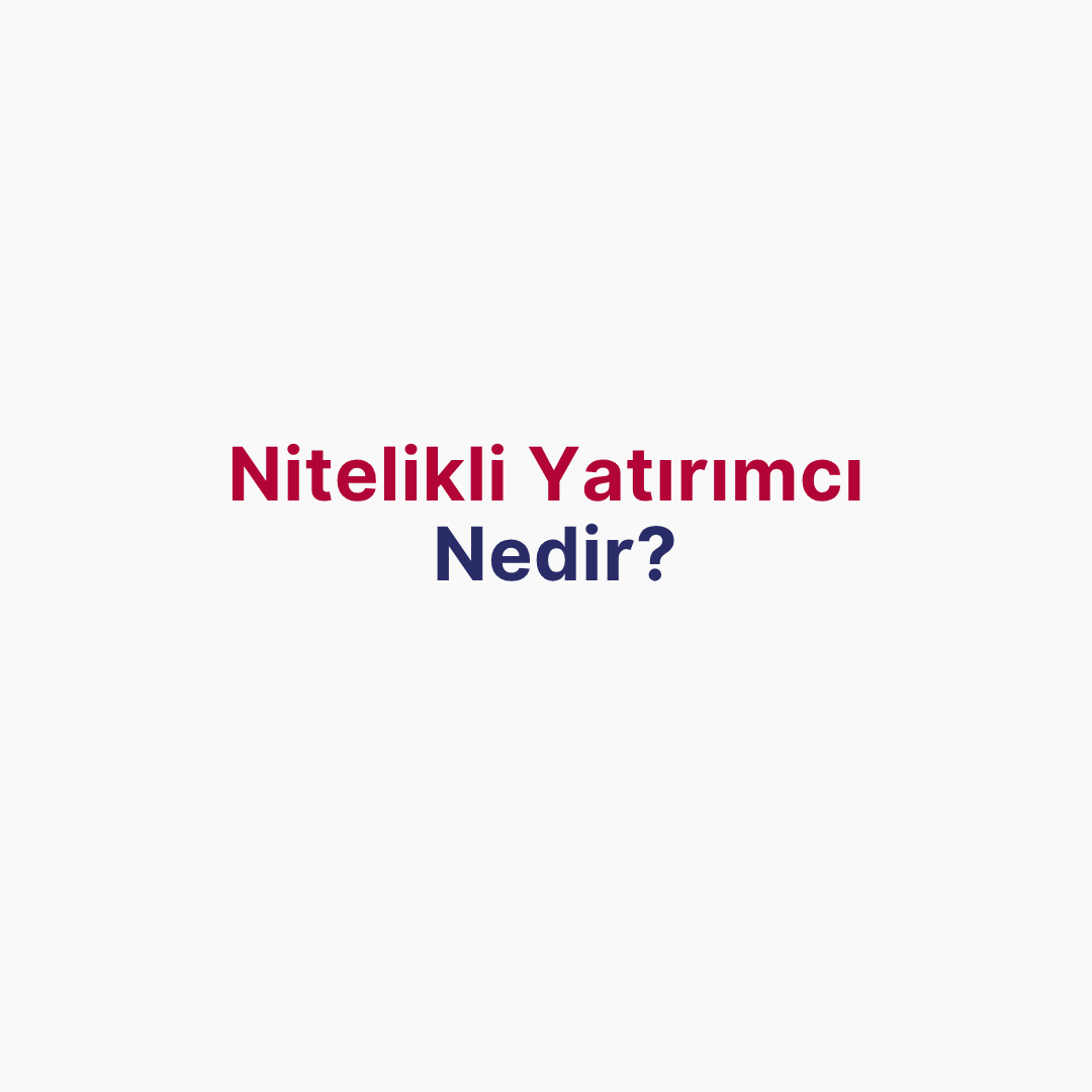 Nitelikli Yatırımcı Nedir?